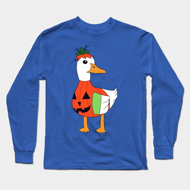 Duck-O-Lantern Long Sleeve T-Shirt by NightmareProds